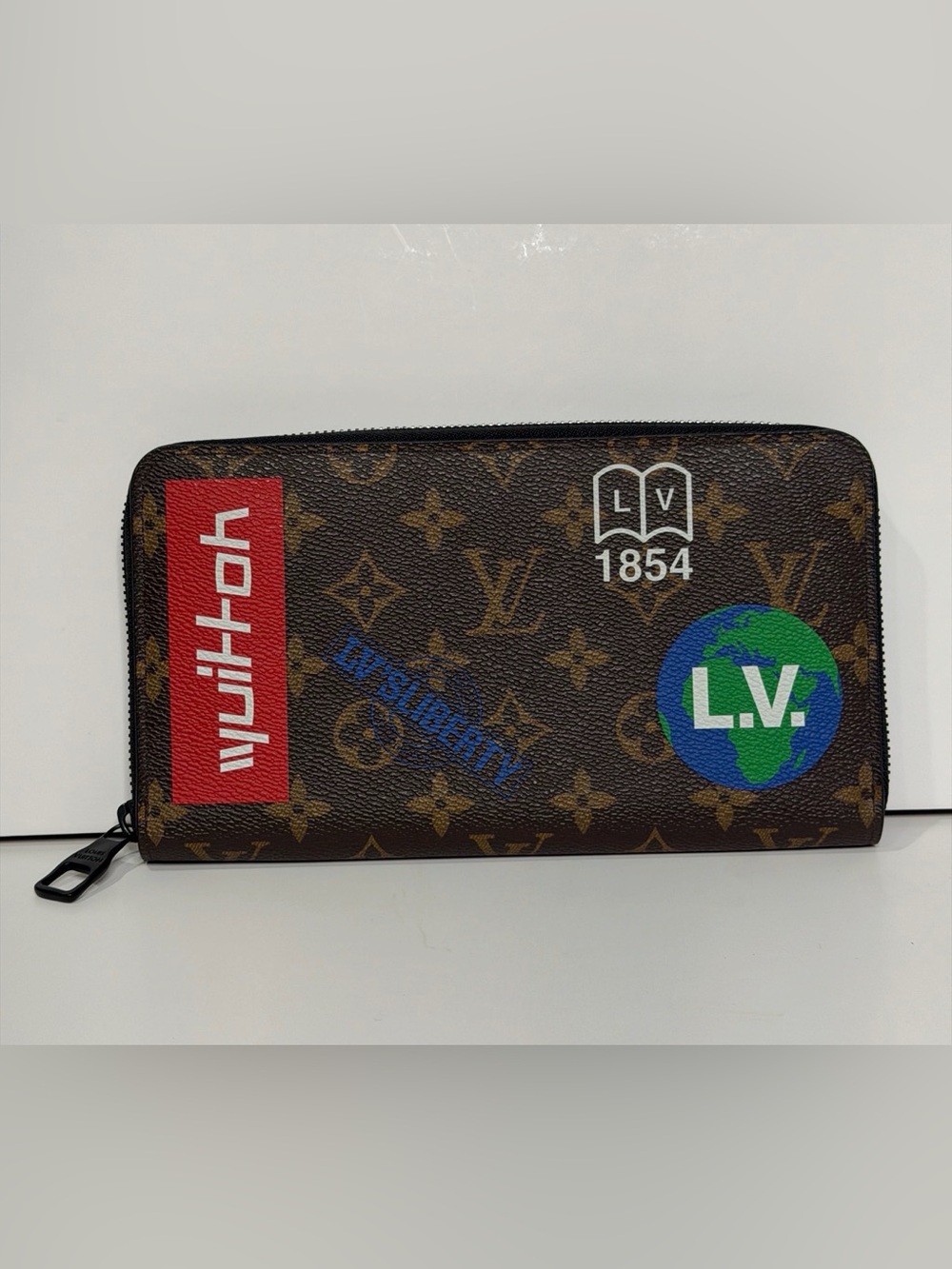 Louis Vuitton x Virgil Abloh Monogram "Logo Story" Zippy Organizer Wallet (COA)